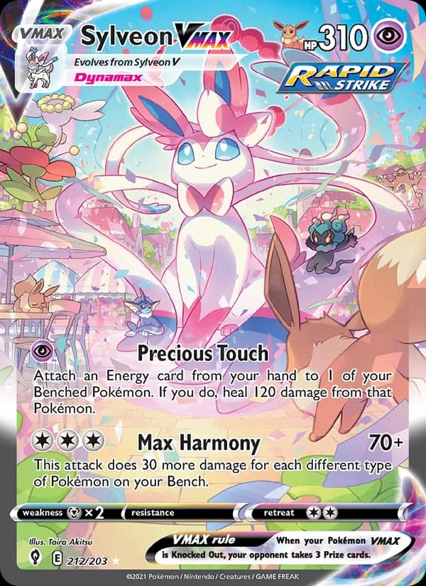 Sylveon VMAX Pokémon card artwork