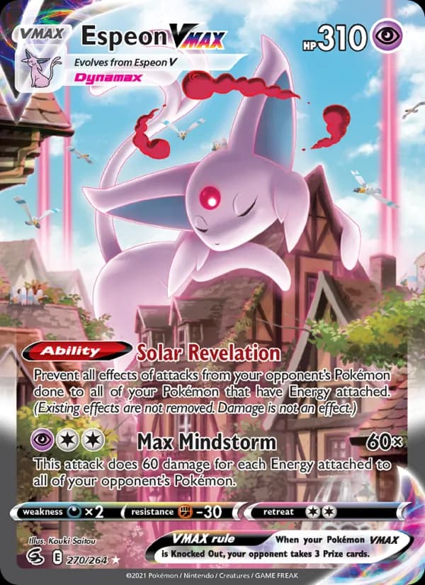 Espeon VMAX Pokémon card artwork